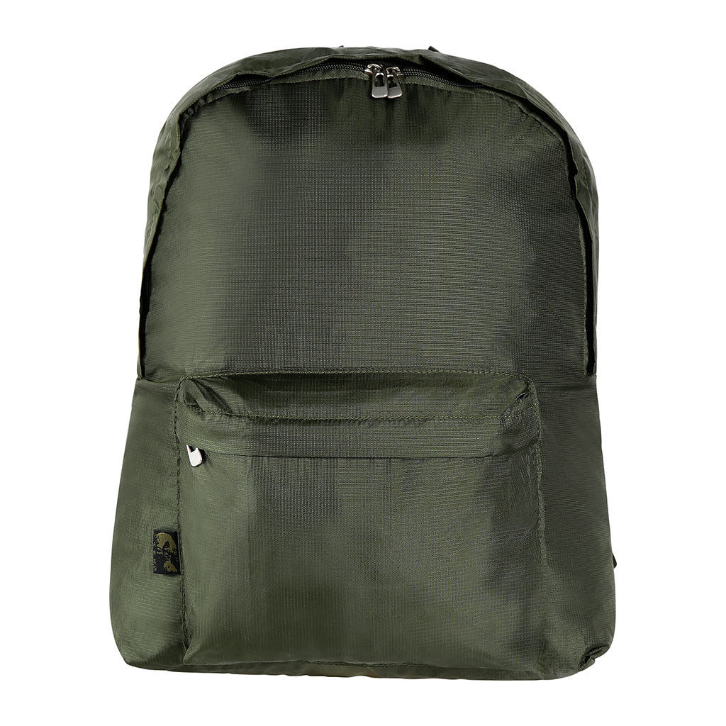 Sac à dos pliable Ares 25 L en nylon Ripstop rangé dans sa pochette intégrée
