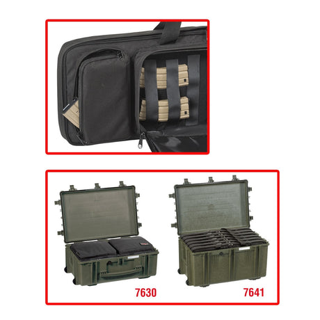 Housse à fusil Explorer Cases GBAG 135 rembourrée 1300 x 300 x 70 mm tapis de tir