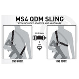 Sangle d'arme MS4 QDM Magpul convertible attaches acier QPQ largeur 31,75 mm