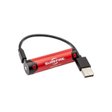 Batterie rechargeable Surefire 18650B lithium-ion 3,5 Ah à recharge micro-USB