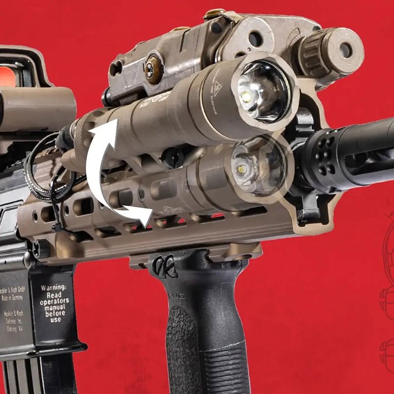 Lampe pour arme Surefire M640DF Scout Light Pro Dual Fuel 1500 lumens montage M-LOK