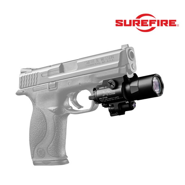 Lampe pour arme Surefire X400 Ultra 1000 lumens avec laser visible 5 mW à 635 nm