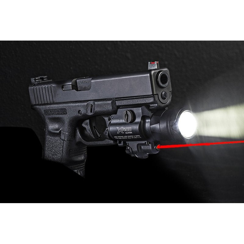 Lampe pour arme Surefire X400UH Ultra 1000 lumens laser 635 nm interface Masterfire