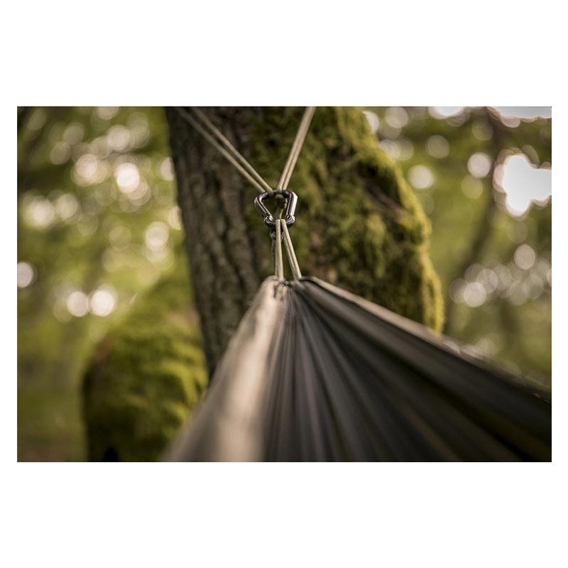 Hamac Snugpak Tropical toile de parachute 275 x 135 cm charge 180 kg avec suspensions