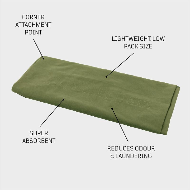 Serviette microfibre Snugpak Travel Towel Hands & Face 62 x 80 cm 120 g