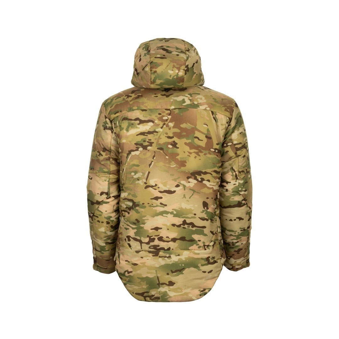 Veste chaude Snugpak Tomahawk confort -15 °C capuche à visière dos allongé
