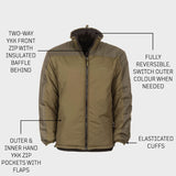 Veste chaude Snugpak Sleeka Elite Reversible deux faces confort -5 °C 790 g