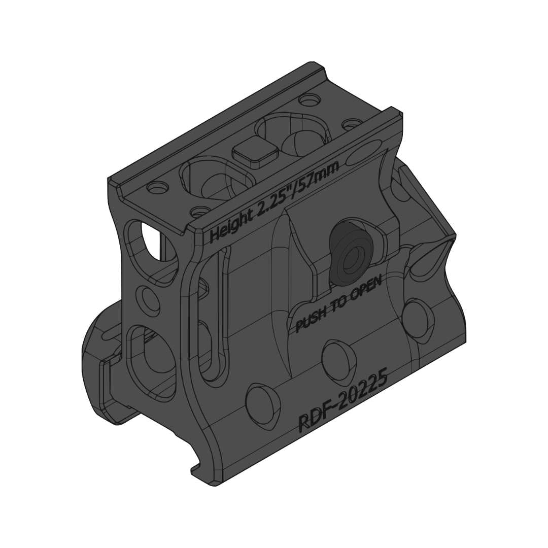 Montage de lunette Spuhr RDF-20225K hauteur 57 mm rail Picatinny pour Aimpoint Micro T-2