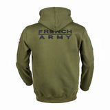 Sweat à capuche Ares polycoton 350 g/m² brodé FRENCH ARMY poche à glissière