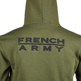 Sweat à capuche Ares polycoton 350 g/m² brodé FRENCH ARMY poche à glissière