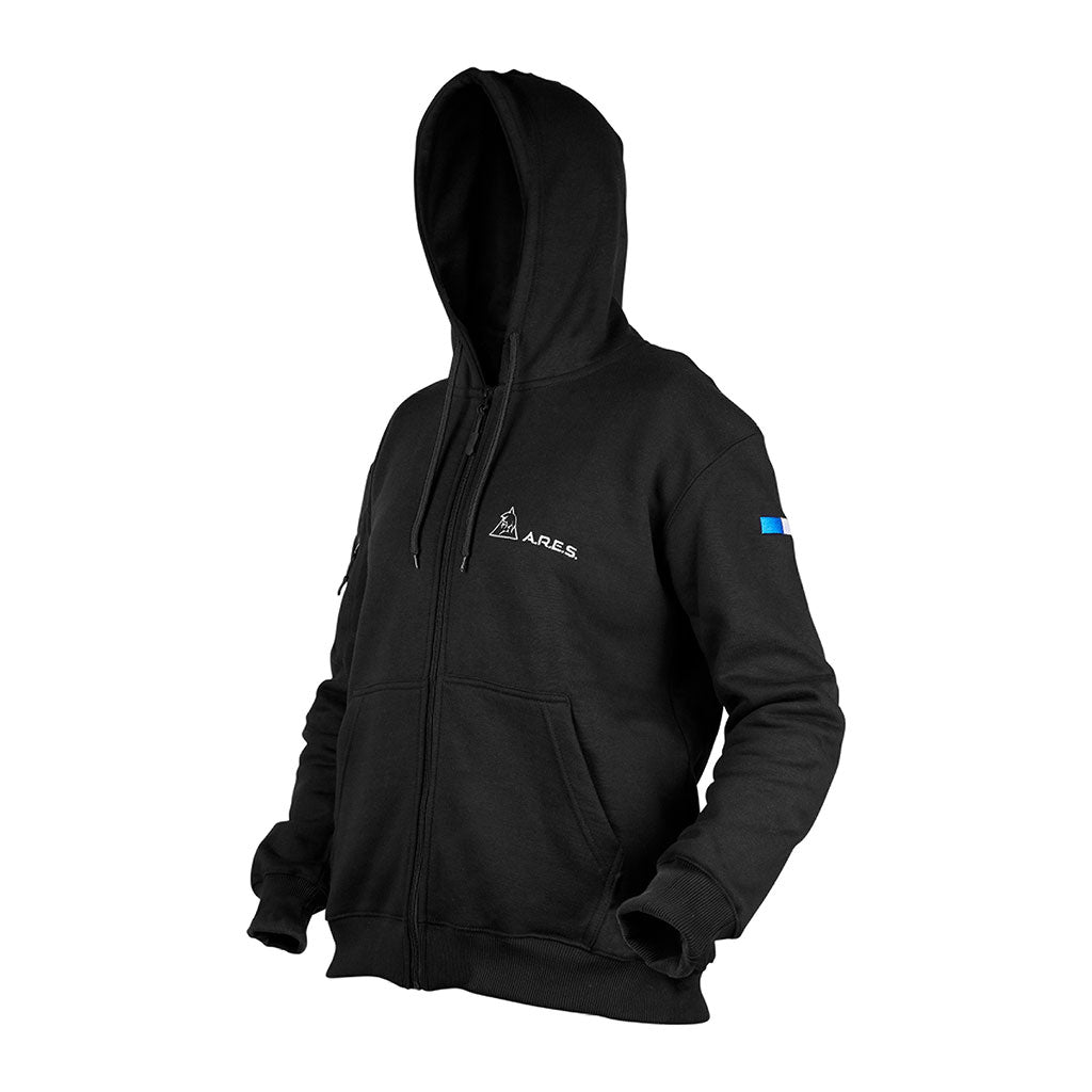 Sweat à capuche Ares polycoton 350 g/m² brodé FRENCH FORCES poche de manche