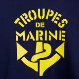 Sweat-shirt Ares Troupes de marine logo TDM floqué col rond marquage de tradition