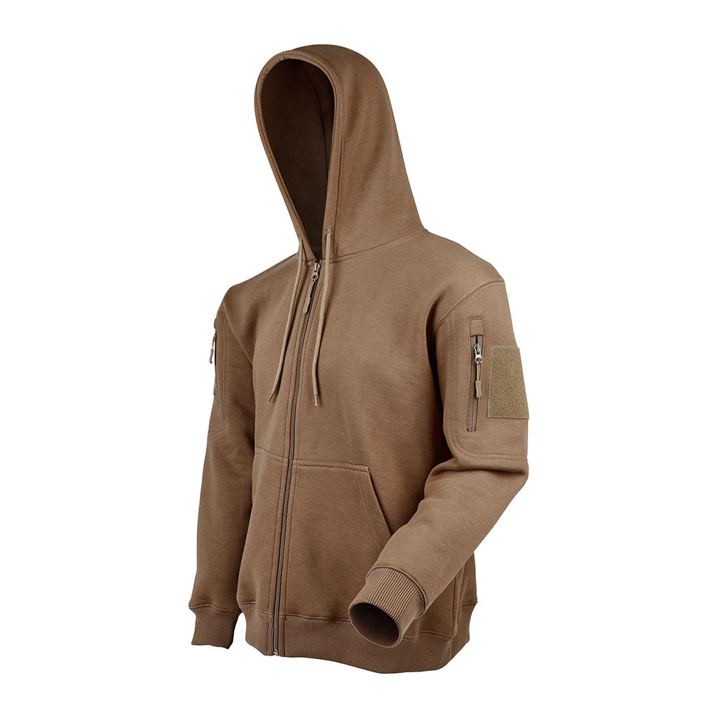 Sweat à capuche Ares à fermeture à glissière polycoton 350 g/m² poches fermées
