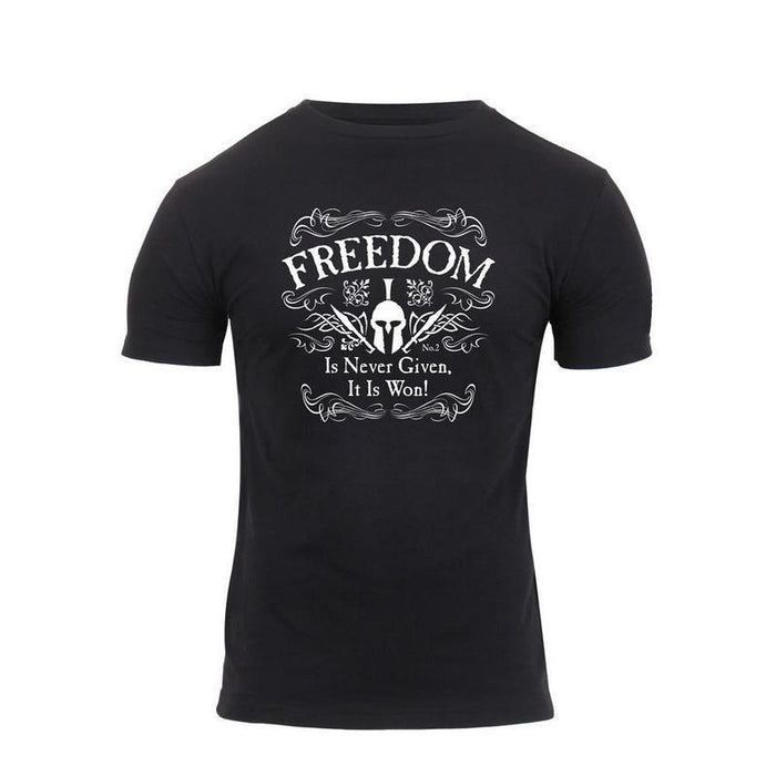 T-shirt imprimé ATHLETIC FIT FREEDOM Rothco - Noir - S - Welkit.com - 3662950087523 - 1