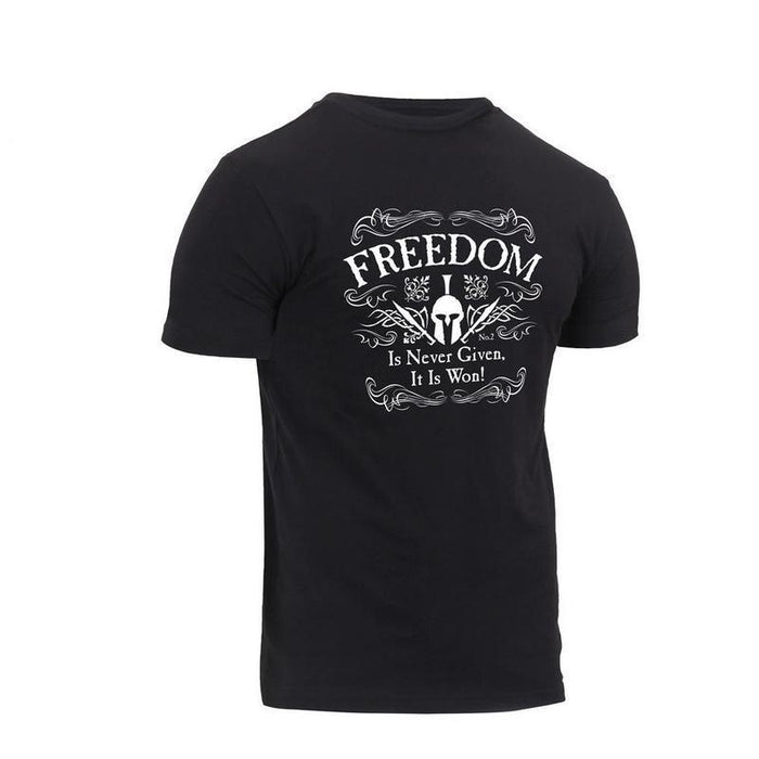 T-shirt imprimé ATHLETIC FIT FREEDOM Rothco - Noir - S - Welkit.com - 3662950087523 - 2