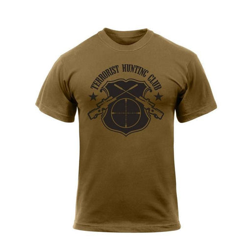 T-shirt imprimé TERRORIST HUNTING CLUB Rothco - Coyote - S - Welkit.com - 3662950087646 - 1
