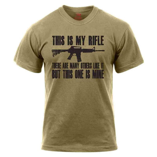 T-shirt imprimé THIS IS MY RIFLE Rothco - Coyote - S - Welkit.com - 2000000360904 - 1