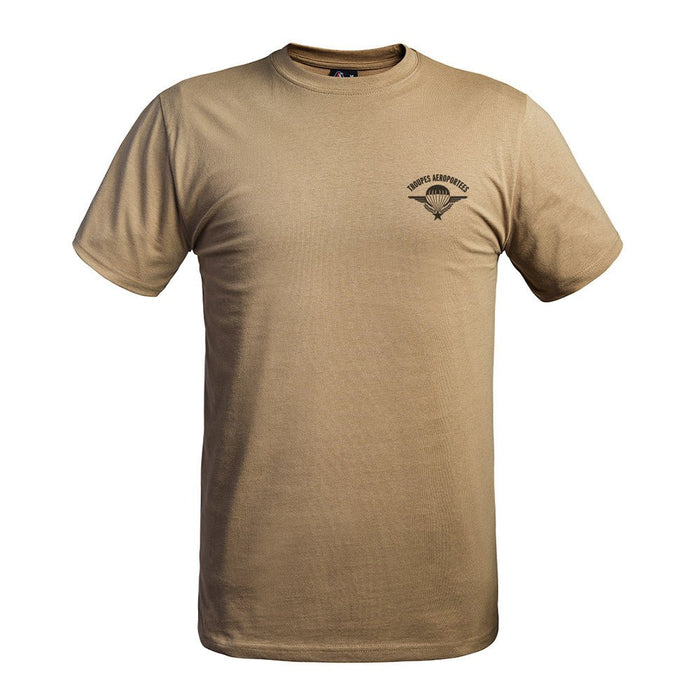 T - shirt imprimé TROUPES AÉROPORTÉES A10 Equipment - Coyote - XS - Welkit.com - 3662422063796 - 1