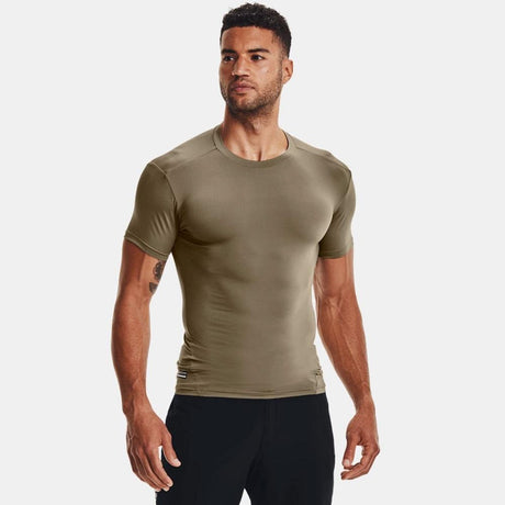 T - shirt thermorégulateur été COMPRESSION TACTICAL HEATGEAR Under Armour - Coyote - Welkit.com