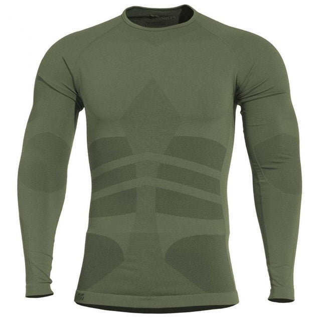 T - shirt thermorégulateur hiver PLEXIS ML Pentagon - Vert olive - Welkit.com