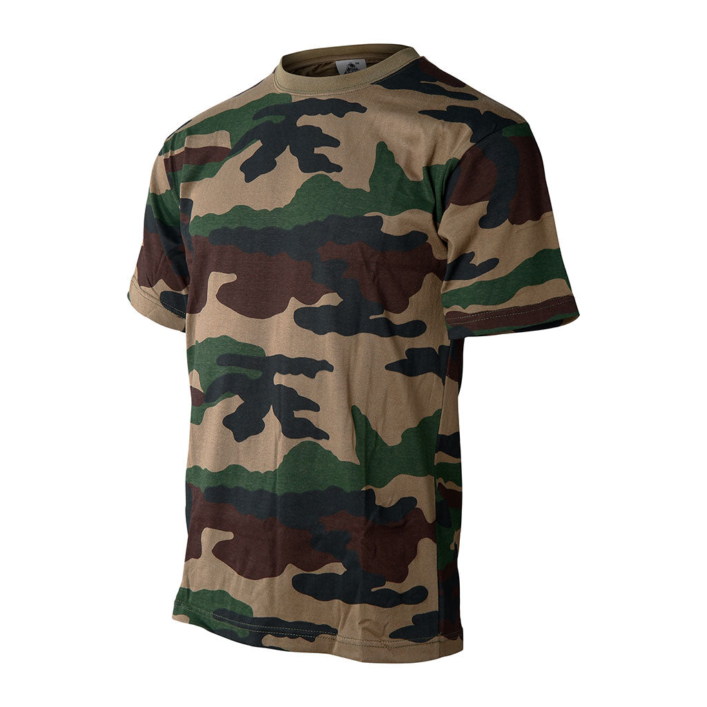 T-shirt Ares 100% coton à motif de dissimulation imprimé col rond manches courtes