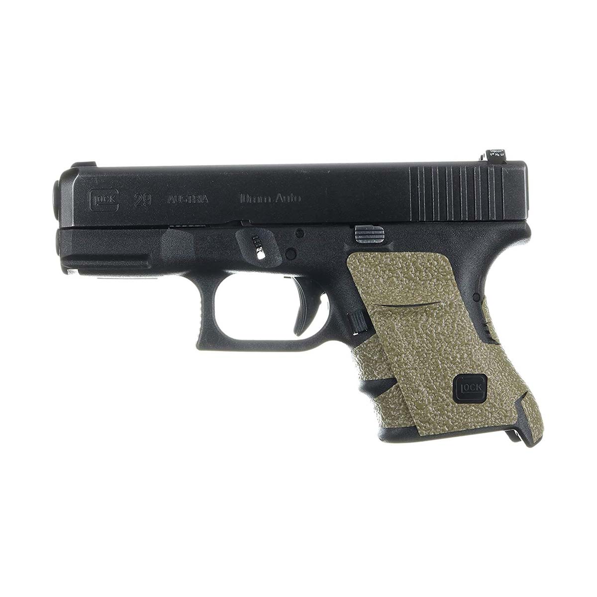Revêtement de poignée Talon Grip en caoutchouc pour Glock 29 et 30 Gen 4 pose sans outil