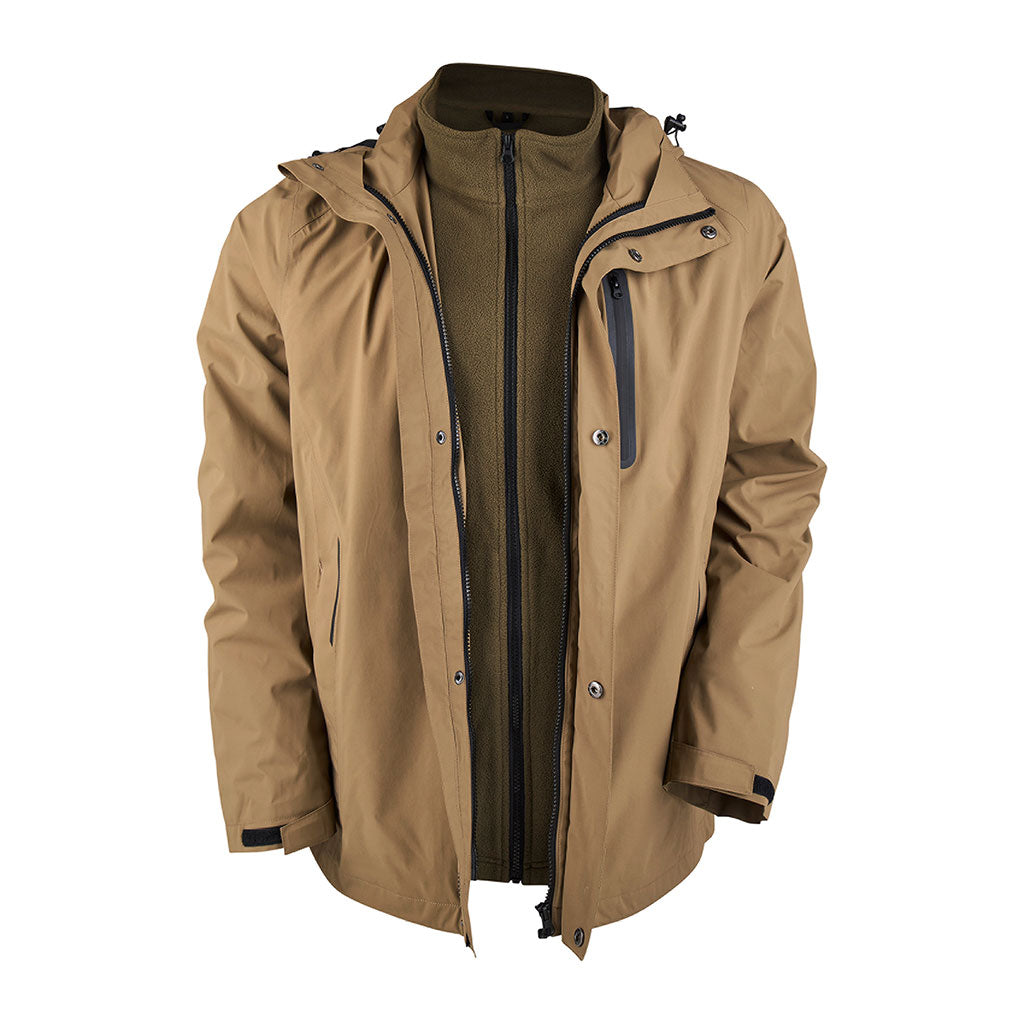 Veste imperméable Ares Quiberon 3 en 1 à doublure polaire et capuche amovibles