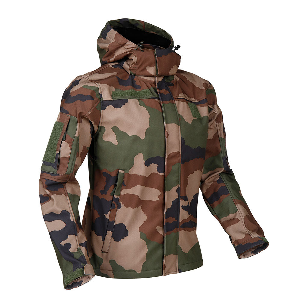 Veste softshell Ares Baroud Trex doublure polaire micro-aérée capuche amovible