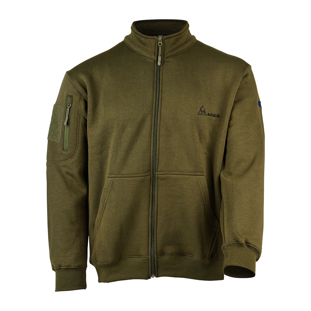 Sweat à glissière Ares French Army polycoton 350 g/m² brodé dos et drapeau manche