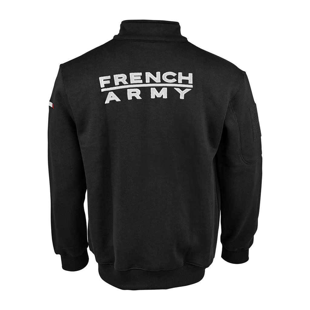 Sweat à glissière Ares French Army polycoton 350 g/m² brodé dos et drapeau manche