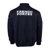Sweat à glissière Ares French Forces polycoton 350 g/m² broderie dorsale et drapeau