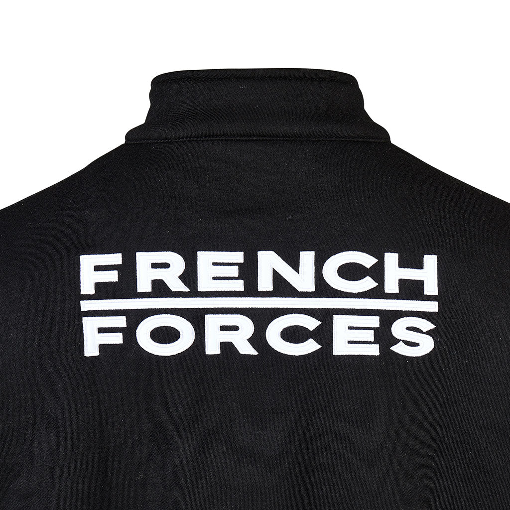 Sweat à glissière Ares French Forces polycoton 350 g/m² broderie dorsale et drapeau