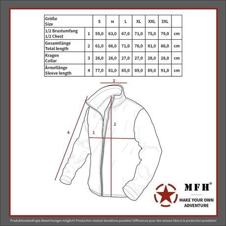 Veste thermique britannique MFH - Noir - Welkit.com