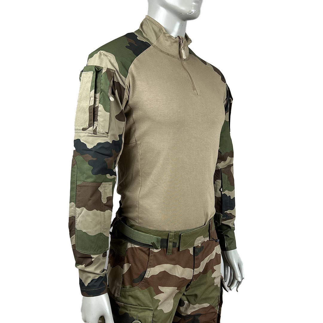 Chemise de combat UBAS Vigilant manches miniripstop polycoton 50/50 et coudes renforcés