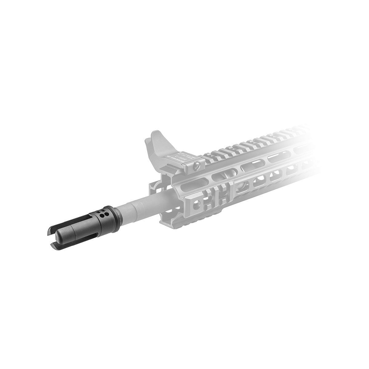 Cache-flamme compensateur Surefire Warcomp ouvert supprimant 98 % de l'éclair de bouche