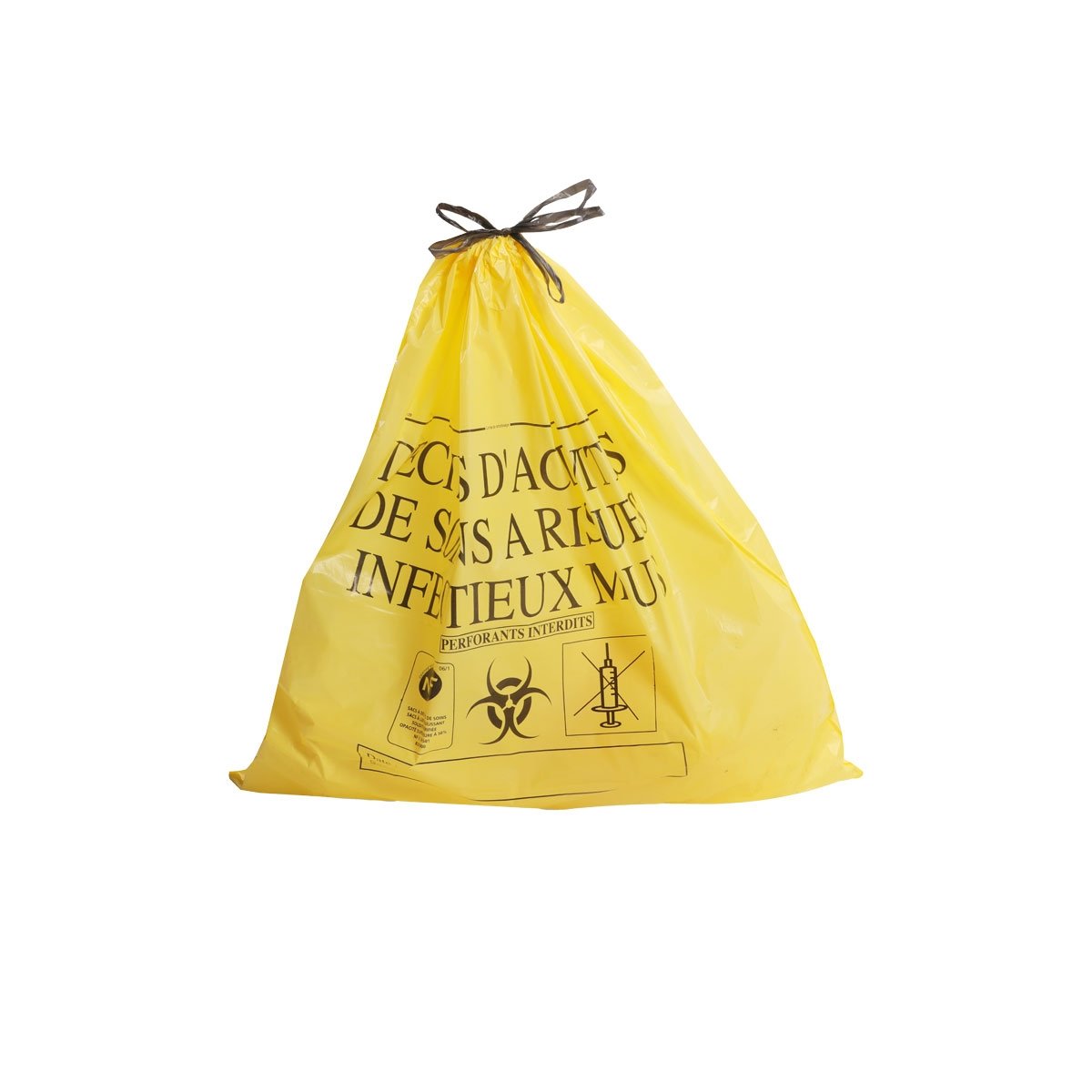 Sac DASRI Ylea 15 litres à lien coulissant conforme à la norme NF X 30-501